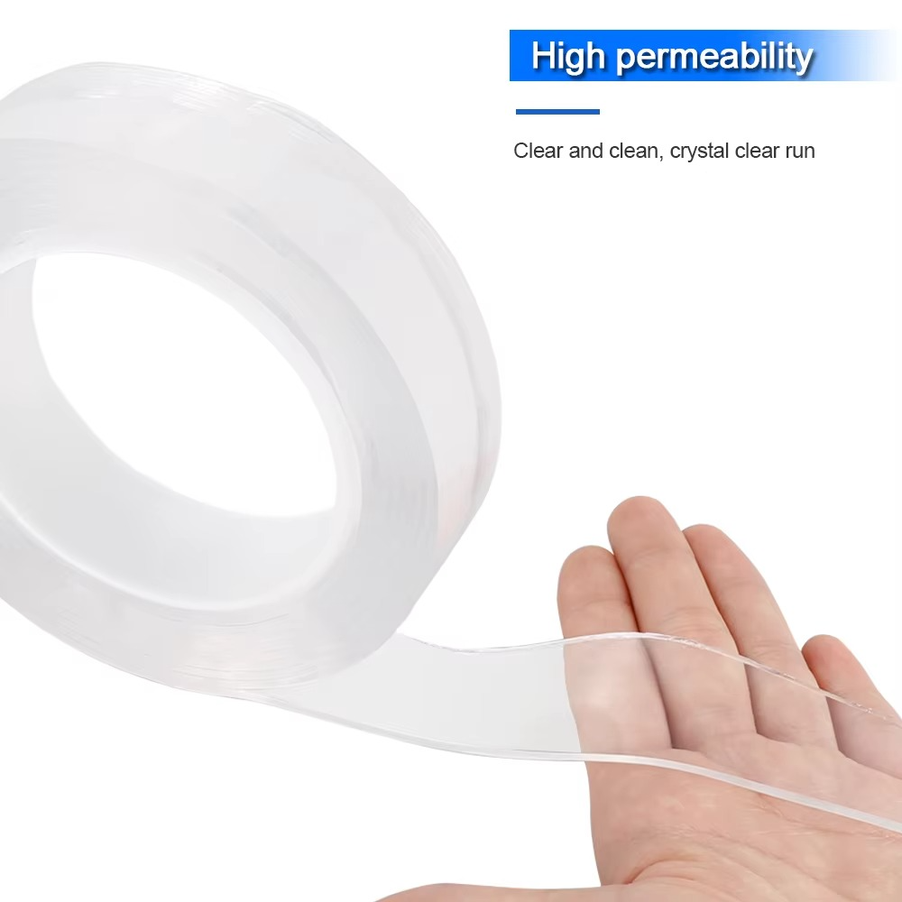 BowLift | Transparent Double Sided Nano Adhesive Tape - 1M 3M 5M Reusable Waterproof Mounting Roll