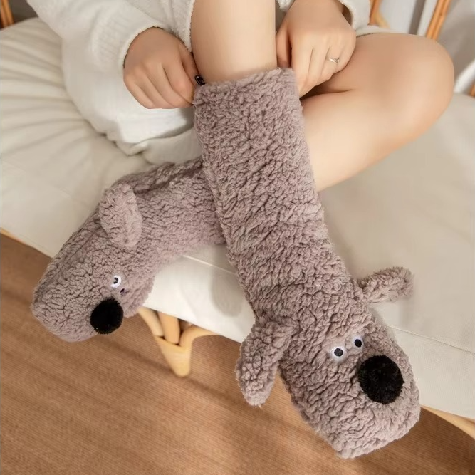 BowLift | Luxurious Velvet Coral Fleece Winter Socks for Women