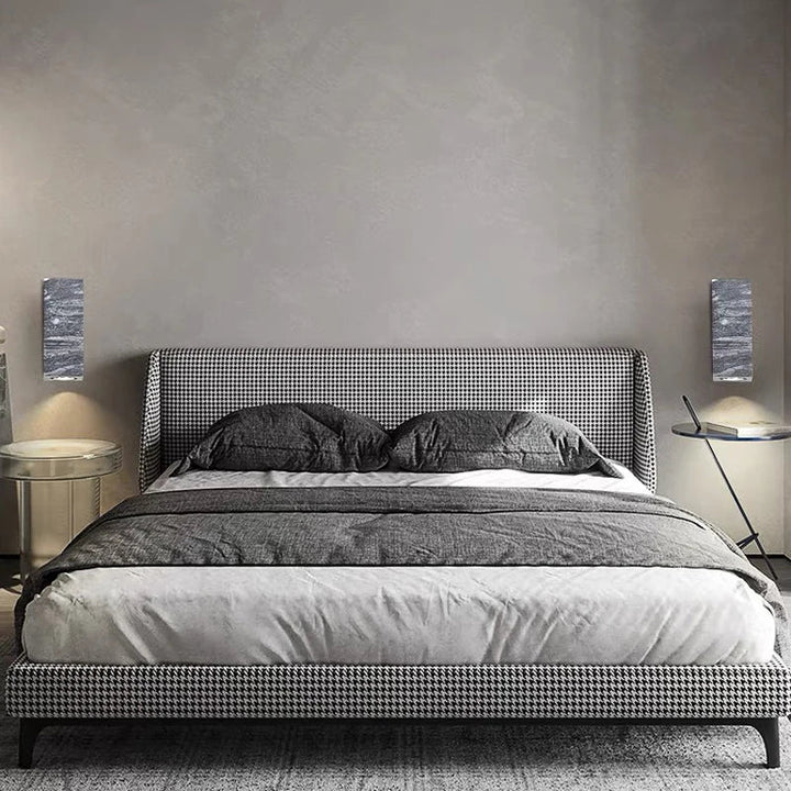 BowLift | ZenBeam – Grey Wabi-Sabi Wall Lamp for Tranquil Ambience