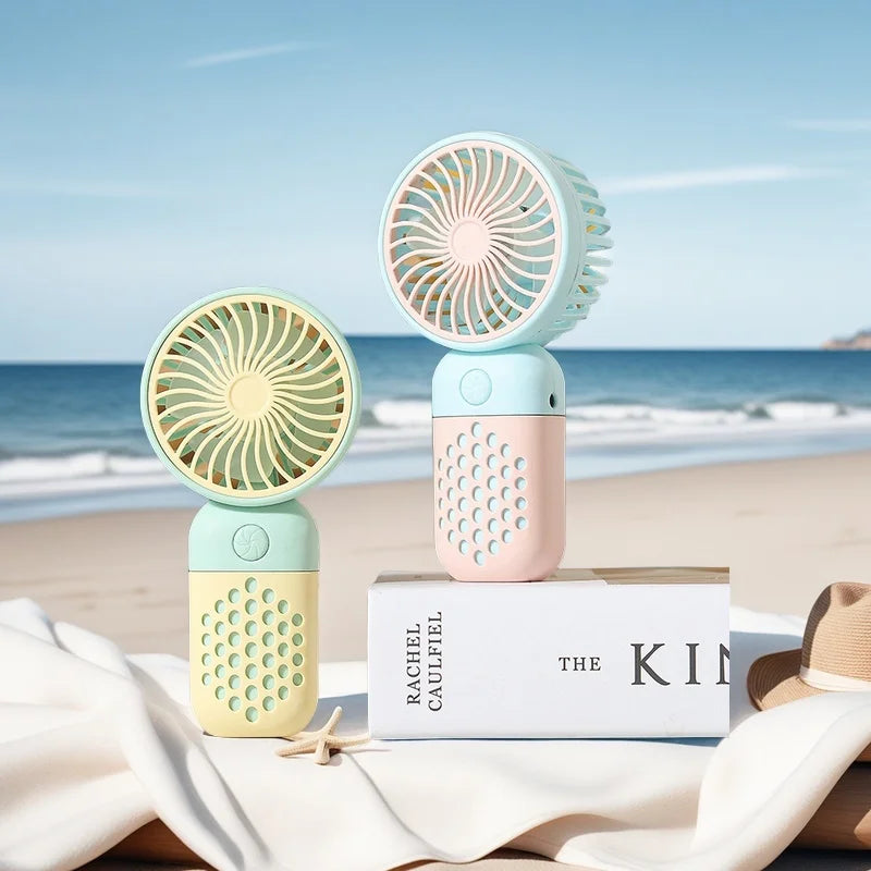 BowLift | BriseBär Mini Hand Fan | Portable & Rechargeable | Quiet & Fragrance Function | Pastel Colors