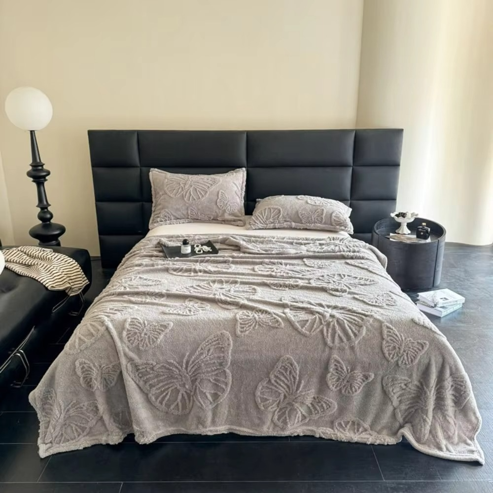 Double Sided Cooling Blanket with Breathable Cold Effect and 3D Butterfly Jacquard Design | Bowlift