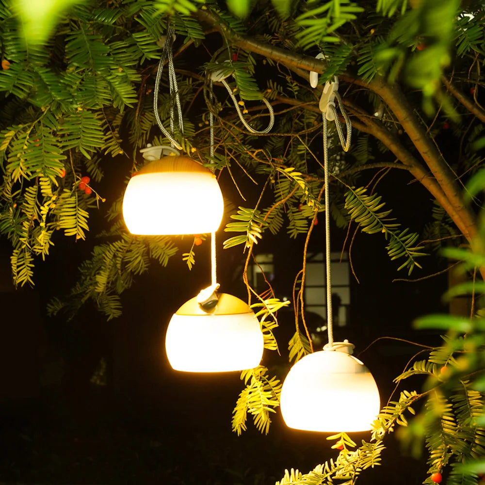 Retro Rechargeable Camping Lamp with USB Bowlift