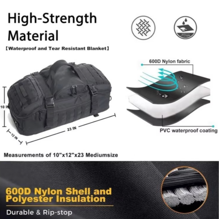 BowLift | Large Capacity 1521oz Waterproof Tactical Backpack for Outdoor Travel and Adventure