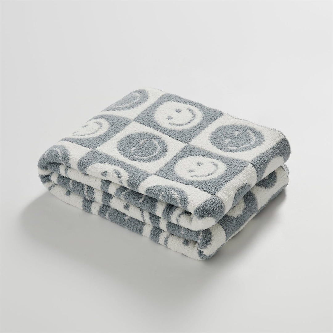 Smiley Checkered Blanket | Bowlift