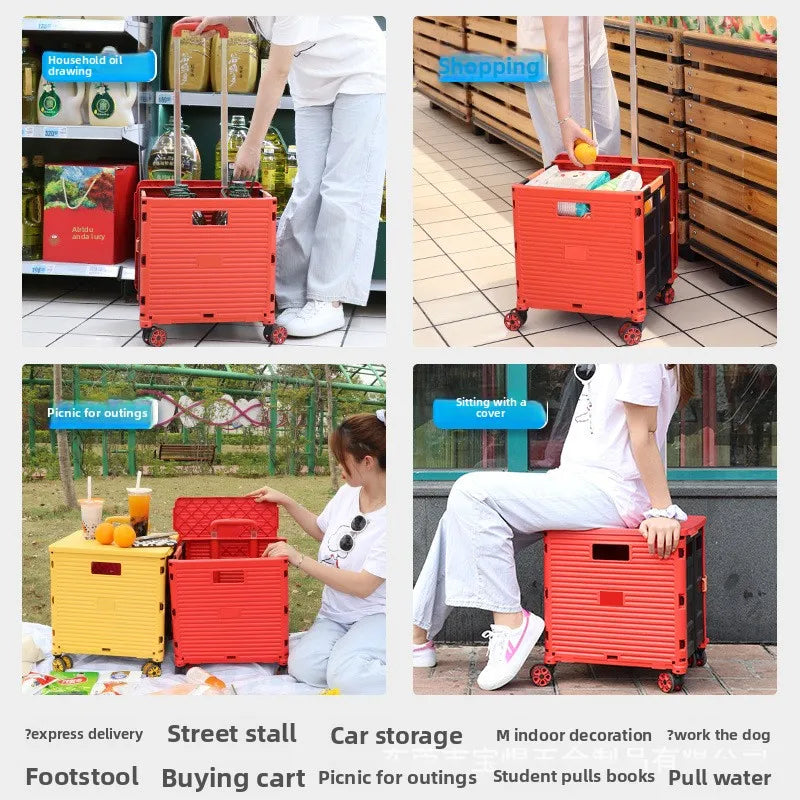 BowLift | Folding Shopping Trolley with Silent Wheels – EasyCart