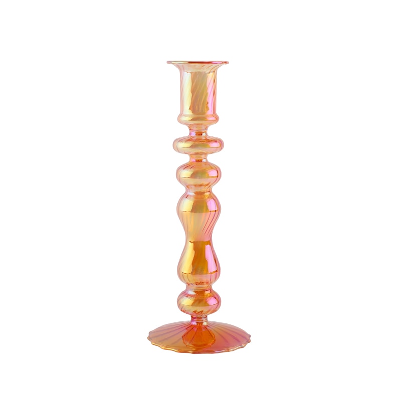 Ribbed Glass Candleholders - Mermaid | Bowlift
