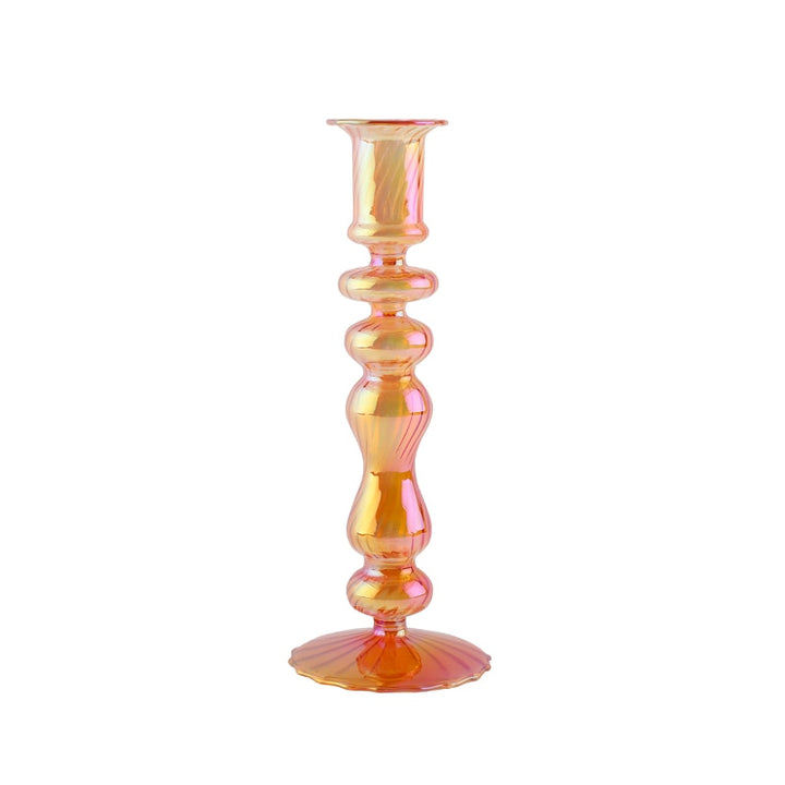 Ribbed Glass Candleholders - Mermaid | Bowlift