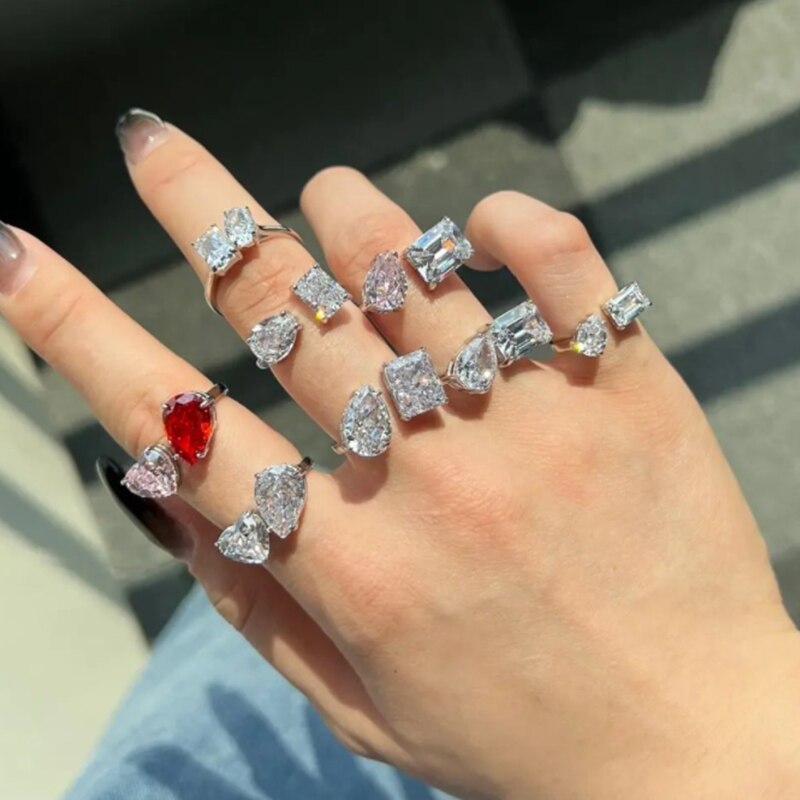 BowLift | Water Drop Zircon Chic Adjustable Ring