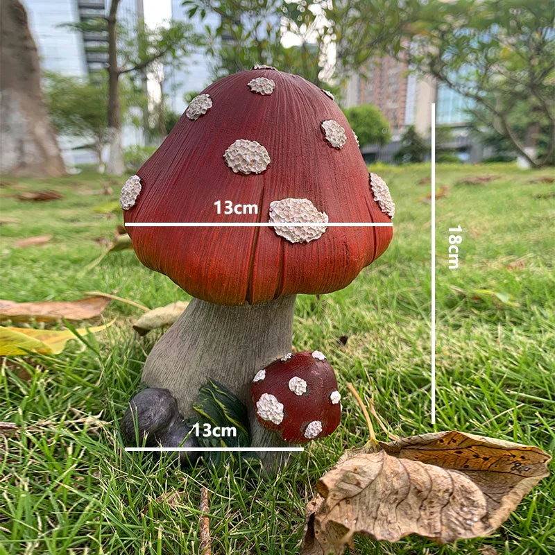 Outdoor Fairy Mushroom Resin Garden Decor | Bowlift