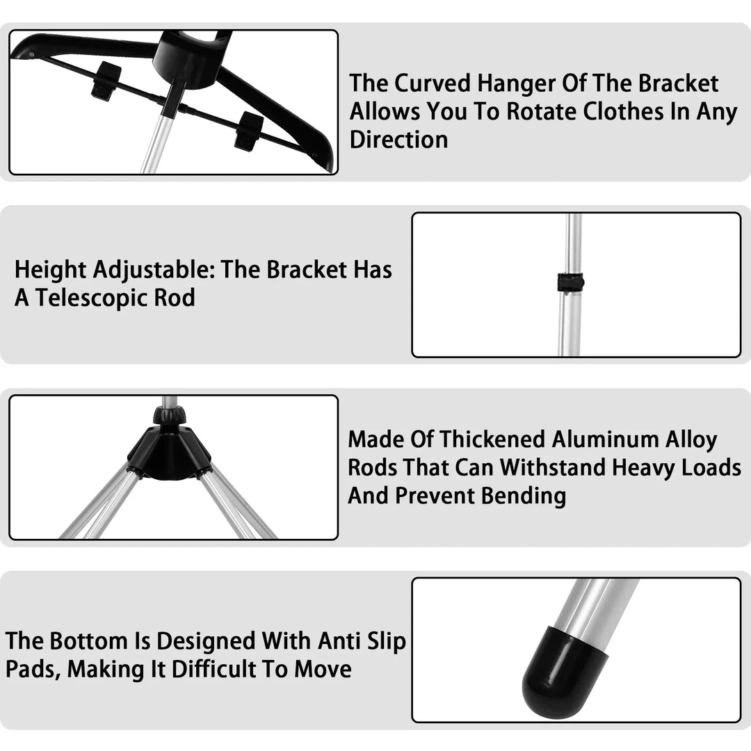 BowLift | Adjustable Telescope Steam Stand for Clothing – Foldable & Portable