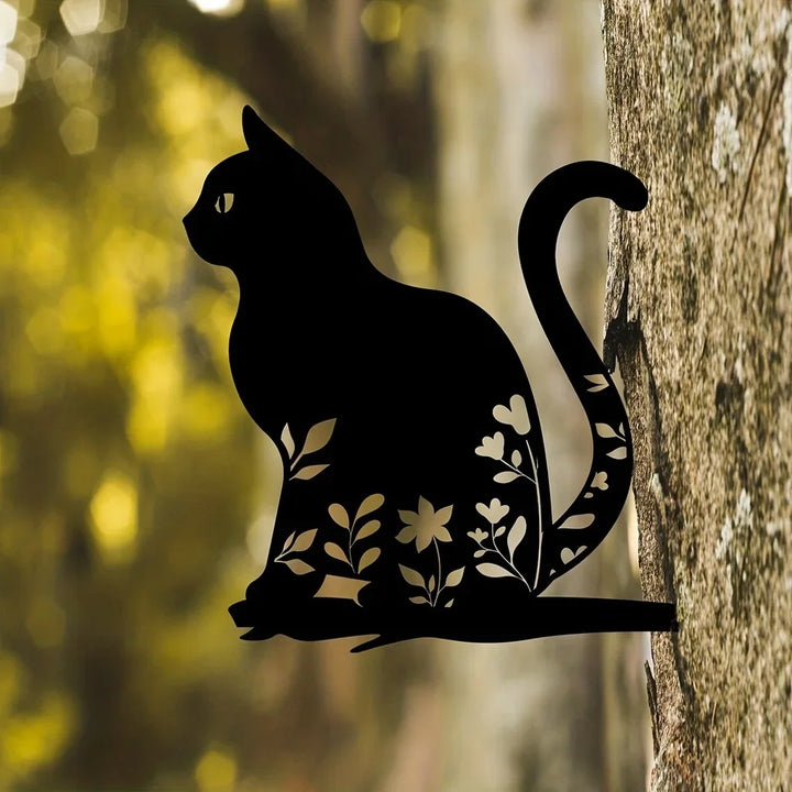BowLift | Metal cat silhouette for garden and patio decoration