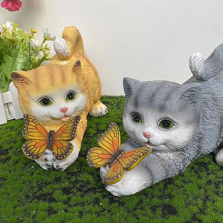 BowLift | Butterfly Catcher Cat Resin Decorative Lamp