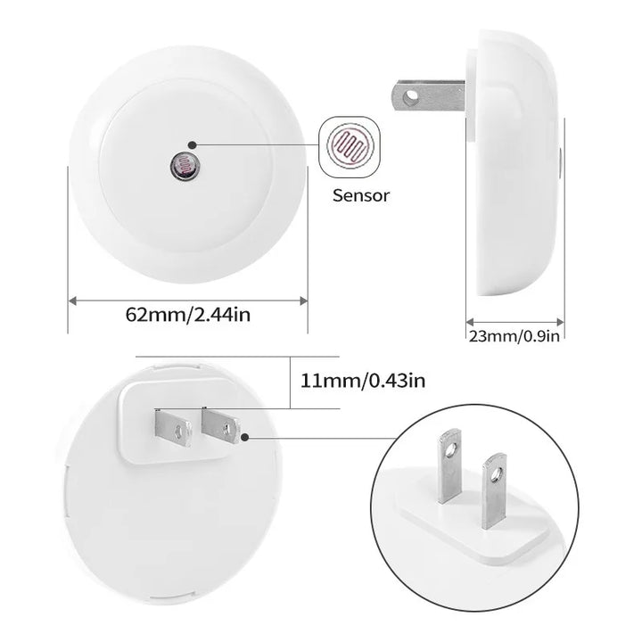 BowLift | NOXORA LED night light | Twilight sensor & automatic dimming | Plug-in light | Warm white