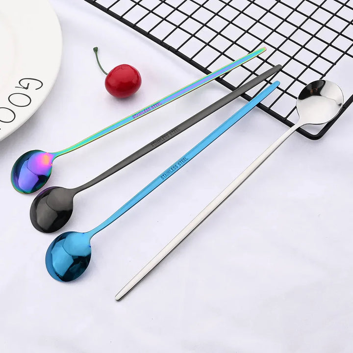 BowLift | Golden 6-piece Long Handle Spoon Set