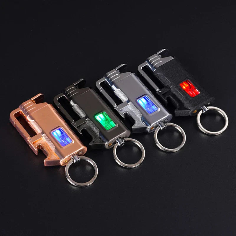 Modern Windproof Metal  Bottle Opener Keychain Lighter | Bowlift