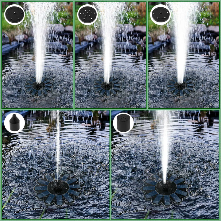 BowLift | EcoSpray solar fountain | 100% solar energy | Flexible with 5 nozzles | For garden & balcony