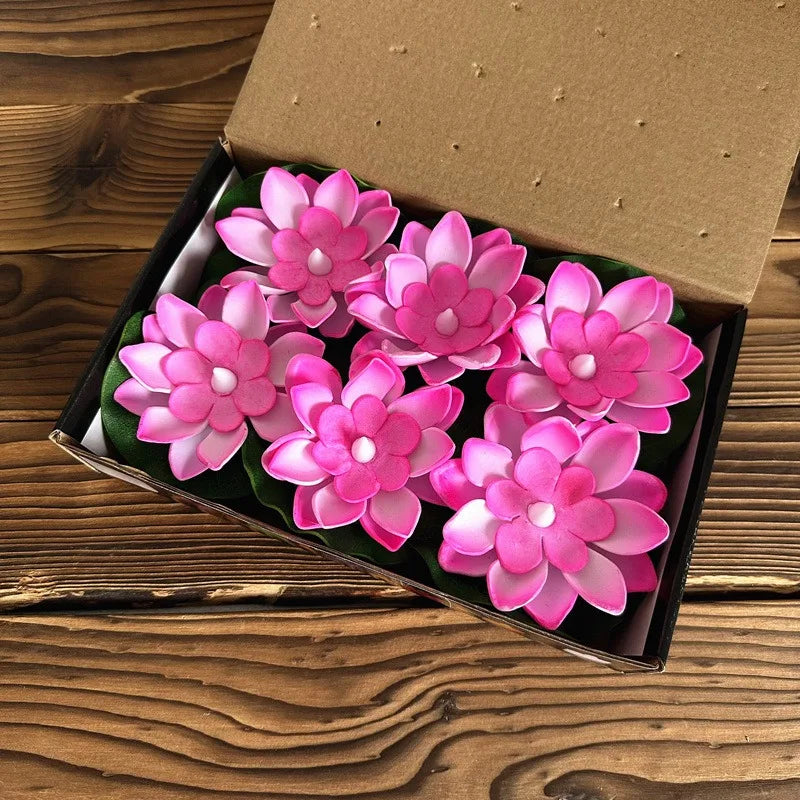 BowLift | GlowLotus Solar Lotus Lamp | Water Sensor | Warm White Light for Pond & Garden