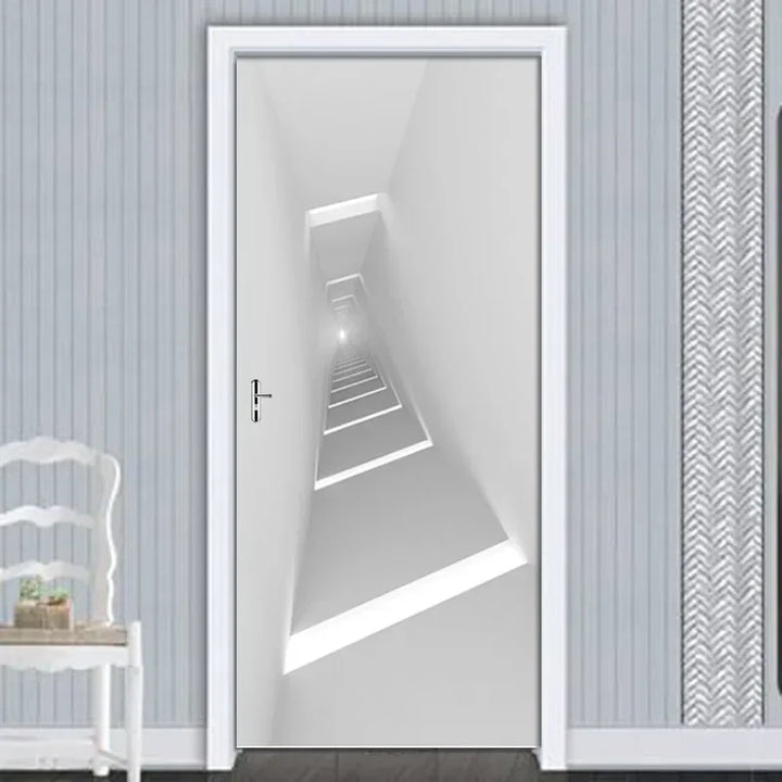 Modern Abstract Pearl Geometric Door Sticker Mural Removable PVC Vinyl Peel N Stick Wall Art Mural Decal For Interior Doors Creative DIY Home Decor | Bowlift