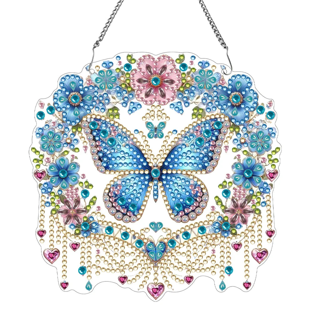 BowLift | Butterfly Pendant | 5D DIY Diamond Painting | Double-Sided Acrylic | Sparkling Window Decoration