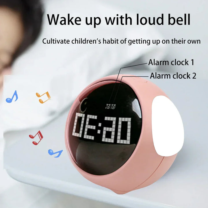 Cute Expression Night Light Alarm Clock | Bowlift