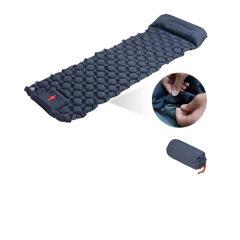 BowLift | Inflatable Camping Sleeping Pad with Built-in Pillow Self-Inflating Air Cushion for Hiking and Outdoor Travel