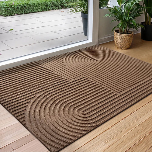 BowLift | Polyester Rubber Door Mat Non-Slip and Water-Absorbent for Indoor and Outdoor