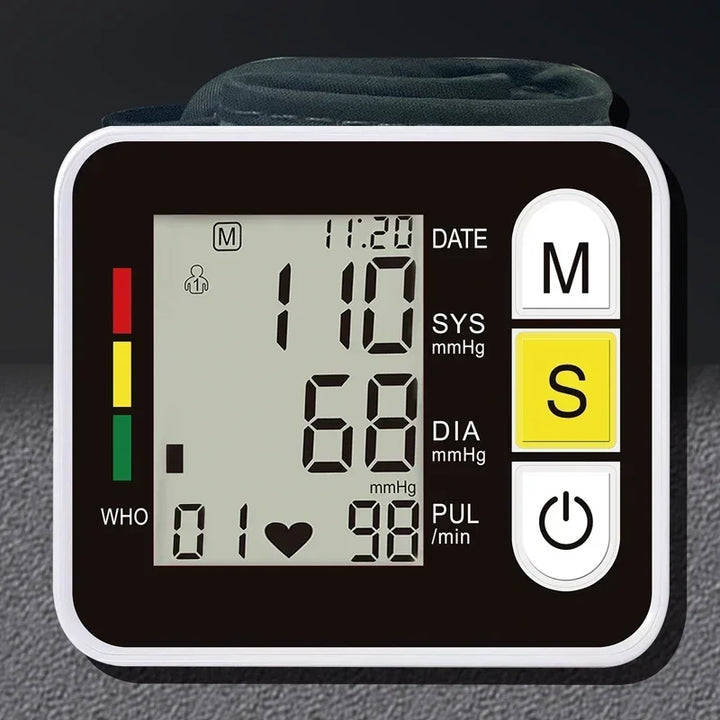 BowLift | PulseTrack Digital Wrist Blood Pressure Monitor with LCD Display