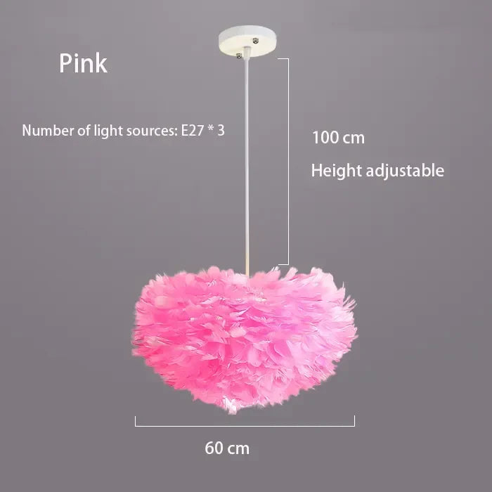 BowLift | Scandinavian Feathers Pendant Lamp with Modern LED
