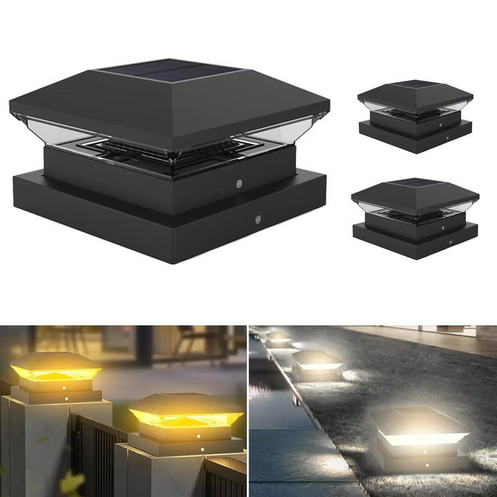 BowLift | Solar-Post Light LumiColumna | Adjustable Warm & Cool White | IP65 Waterproof | For Fence, Garden & Gate Pillar