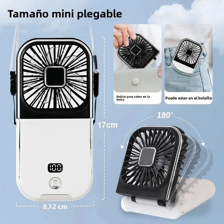BowLift | Luftigo Mini USB Fan | Compact, rechargeable fan with digital display and multiple wind modes