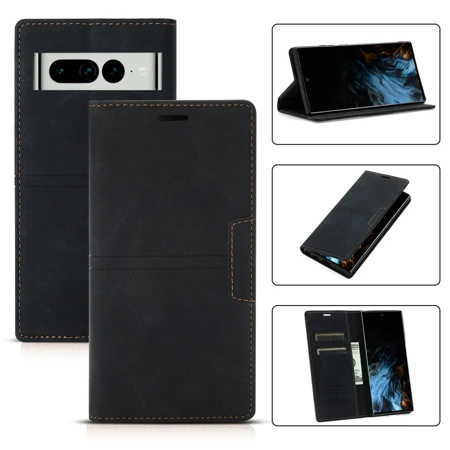 BowLift | Leather Wallet Cover Flip Case - Google Pixel