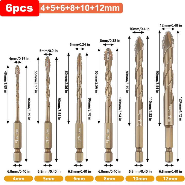 BowLift | Titanium Steel Cross Drill Bit