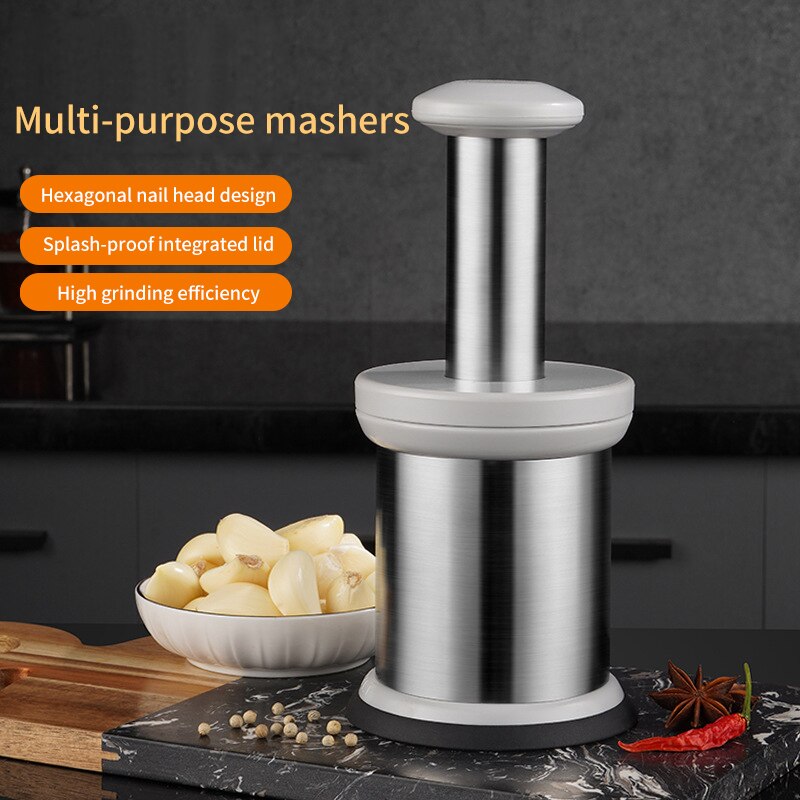 BowLift | Easy Food Stainless Steel Garlic Grinder