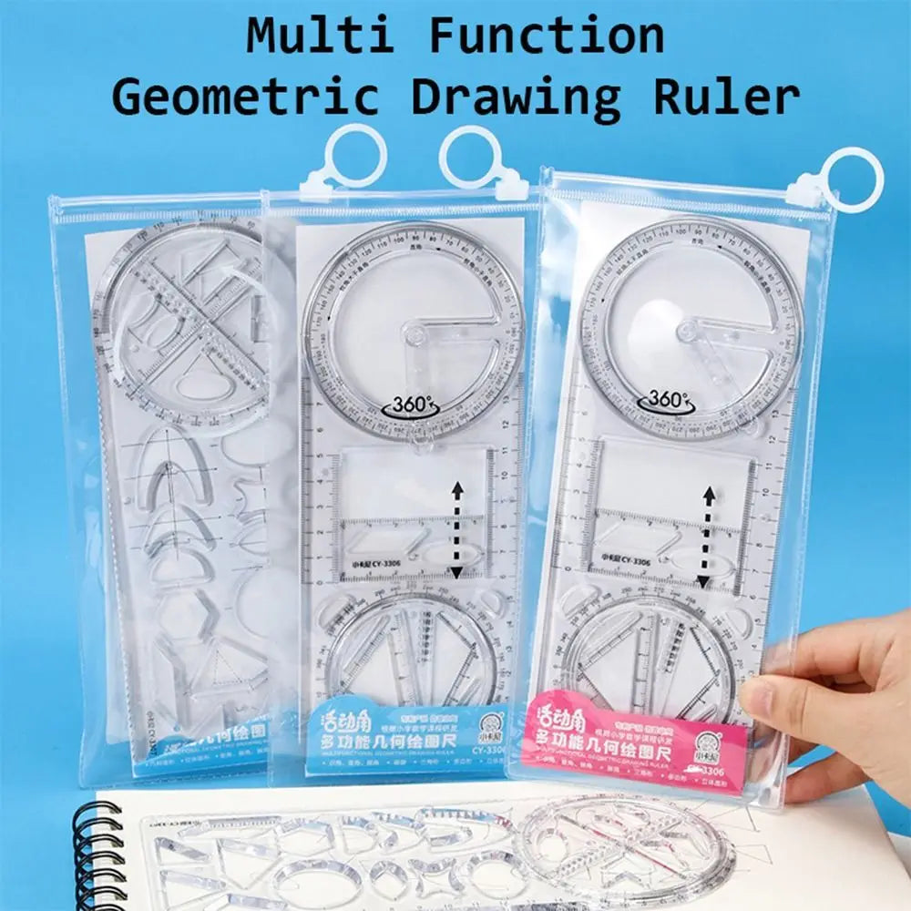 Math Genius Multi-Angle Drawing Precision Ruler | Bowlift