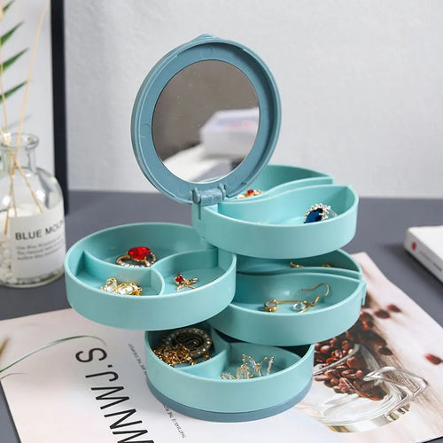 Multi-Layer Rotating  Jewelry Organizer Storage | Bowlift