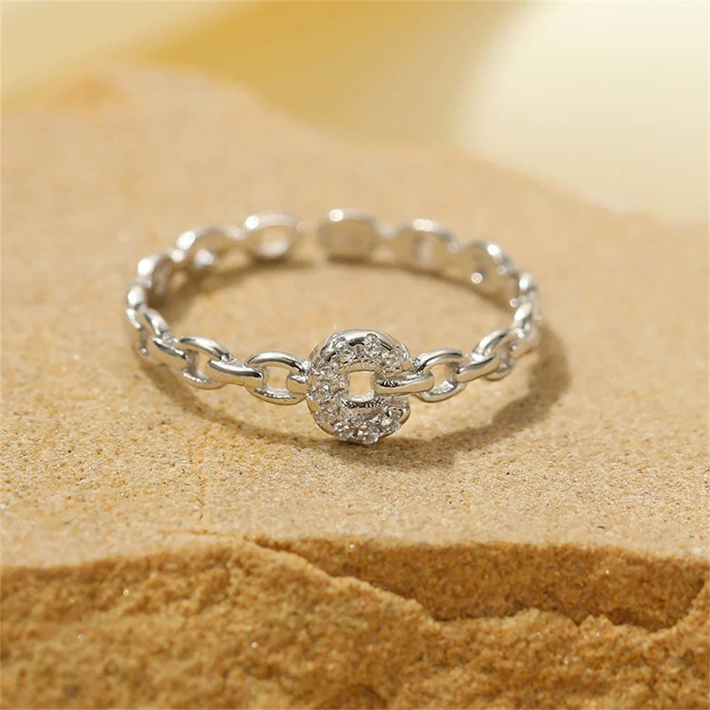 BowLift | Dainty Diamond Letter Initial Ring
