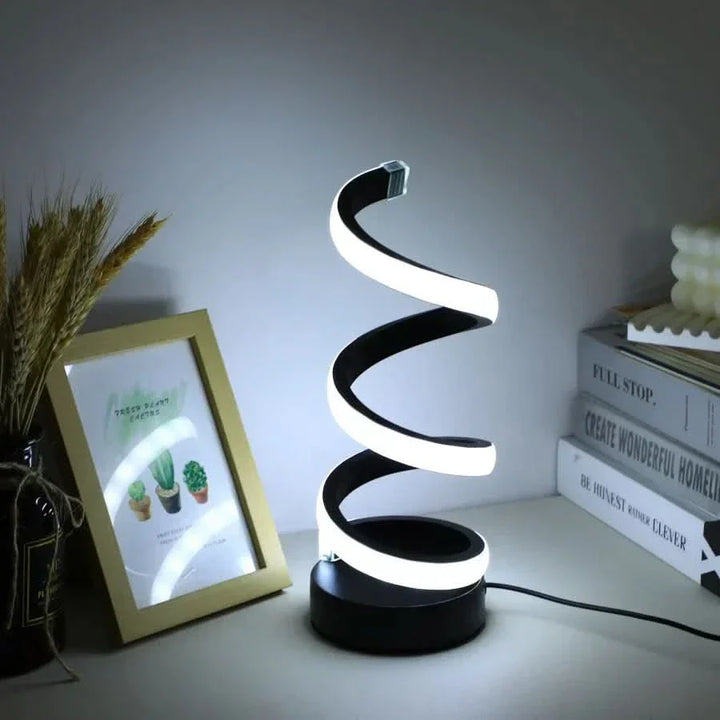 BowLift | Spiral LED Table Lamp – Modern Adjustable Light