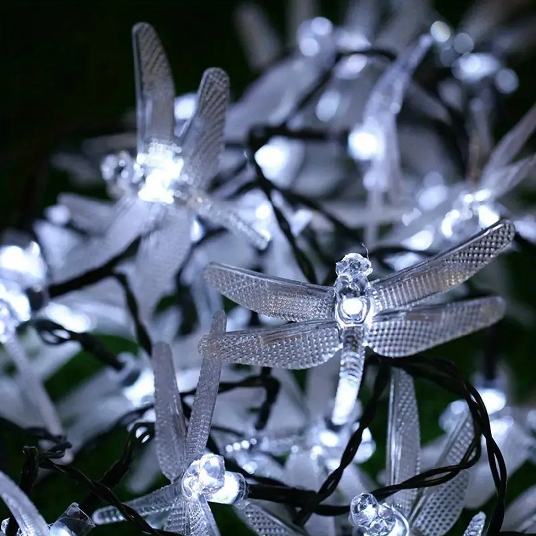 BowLift | Solar String Lights Lumila | 5 m with 20 Dragonfly LEDs | 8 Modes | Waterproof & Suitable for Outdoor