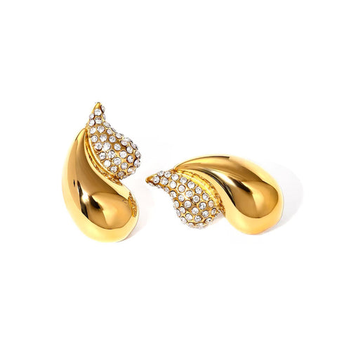 BowLift | 18k Diamond Accented Double Droplet Earrings