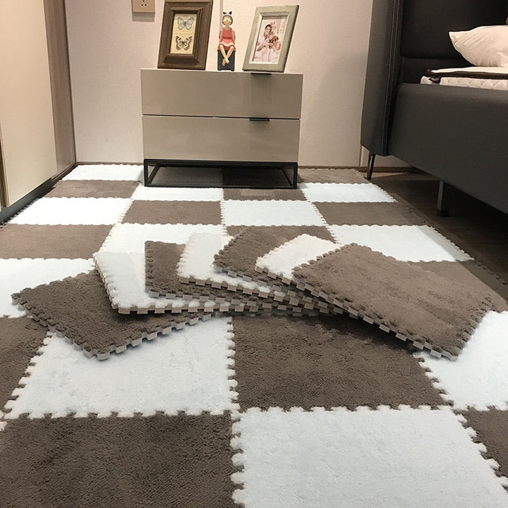 DIY Winter Plush Puzzle Mat | Bowlift