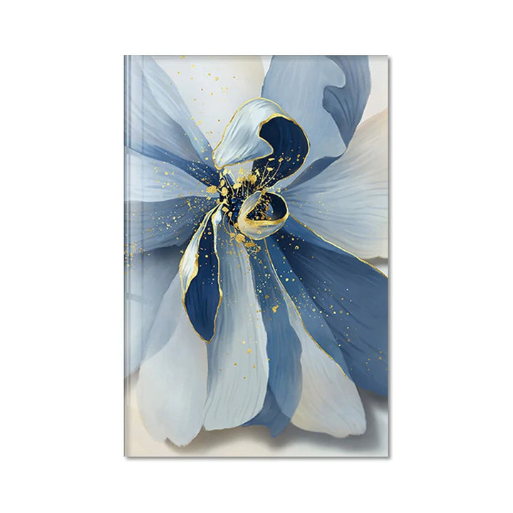 Big Blue Petal Floral Wall Art Fine Art Canvas Prints Modern Botanical Abstract Pictures For Living Room Bedroom Dining Room Art Decor | Bowlift