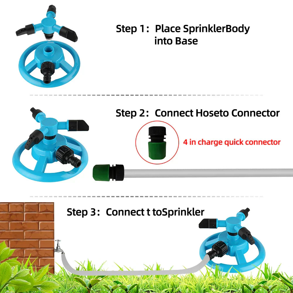 BowLift | RainTiva Sprinkler | 360° Rotation | Water-saving & Durable | For Garden & Lawn Care