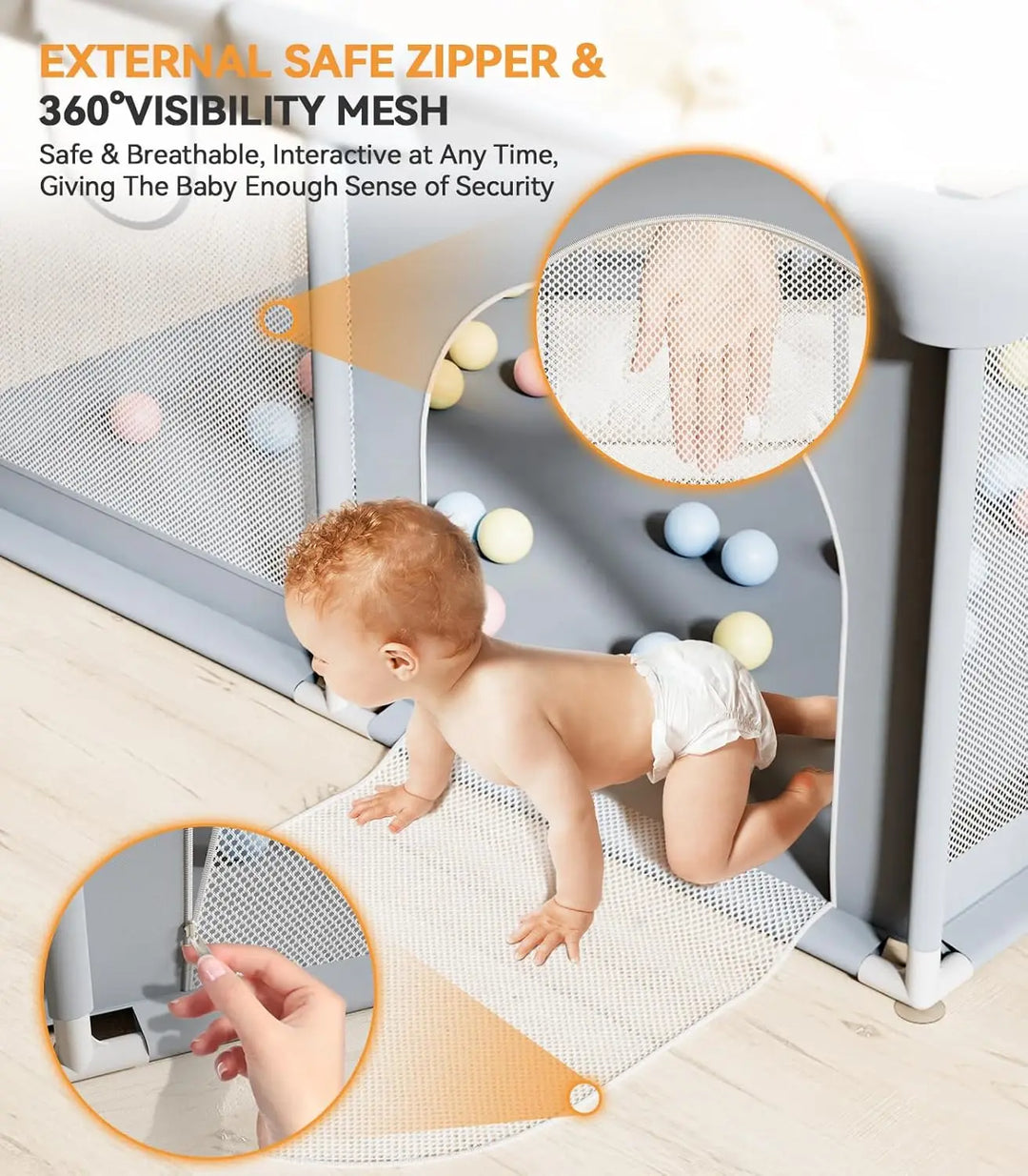 Large baby and toddler play tent – Safe foldable play opportunity for indoors and outdoors | Bowlift