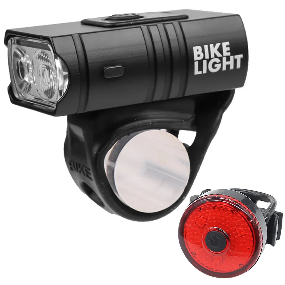 BowLift | USB Rechargeable LED Bike Light Set – Waterproof Bike Headlight and Tail Light with Multiple Modes for Safety and Visibility