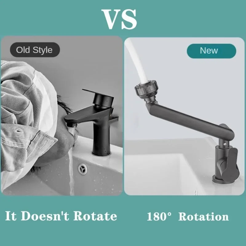 BowLift | Spray water protected mechanical universal swivel arm faucet