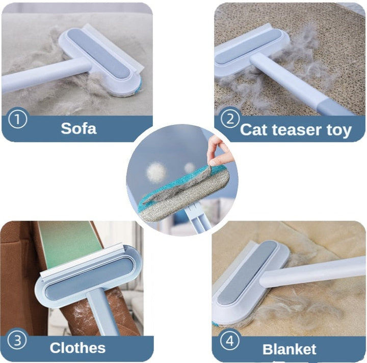 3in1 Pet Hair Lint Remover Window Cleaner Brush | Bowlift