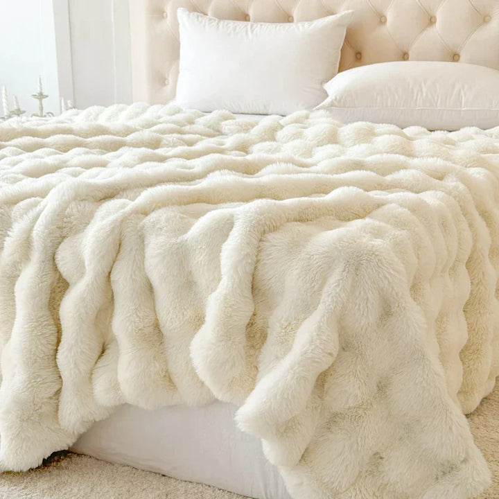 BowLift | CosyLuxe Plush Blanket Double Layer Extra Thick Soft Rabbit Fur Imitation Easy Care