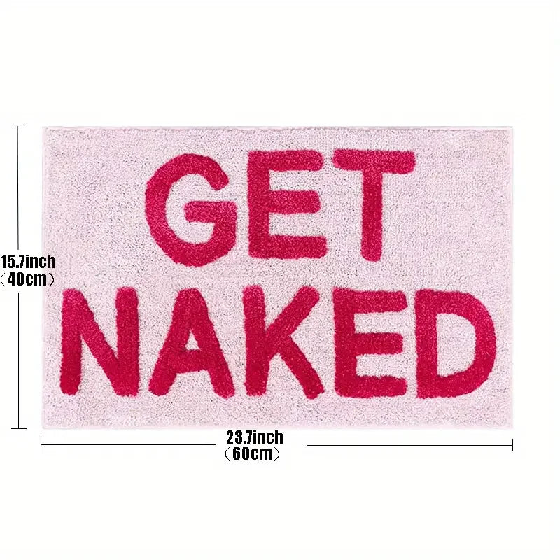 Tufted design carpet "Get Naked" Pink 80×50 cm | Bowlift