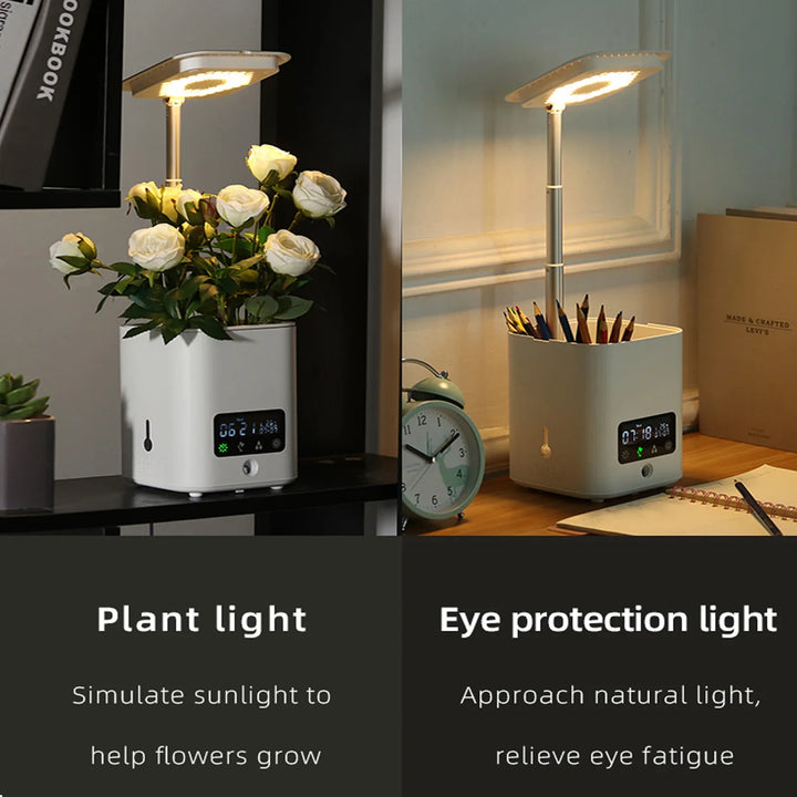 BowLift | Multifunctional smart hydroponic plant pot with calendar, diffuser and desk lamp