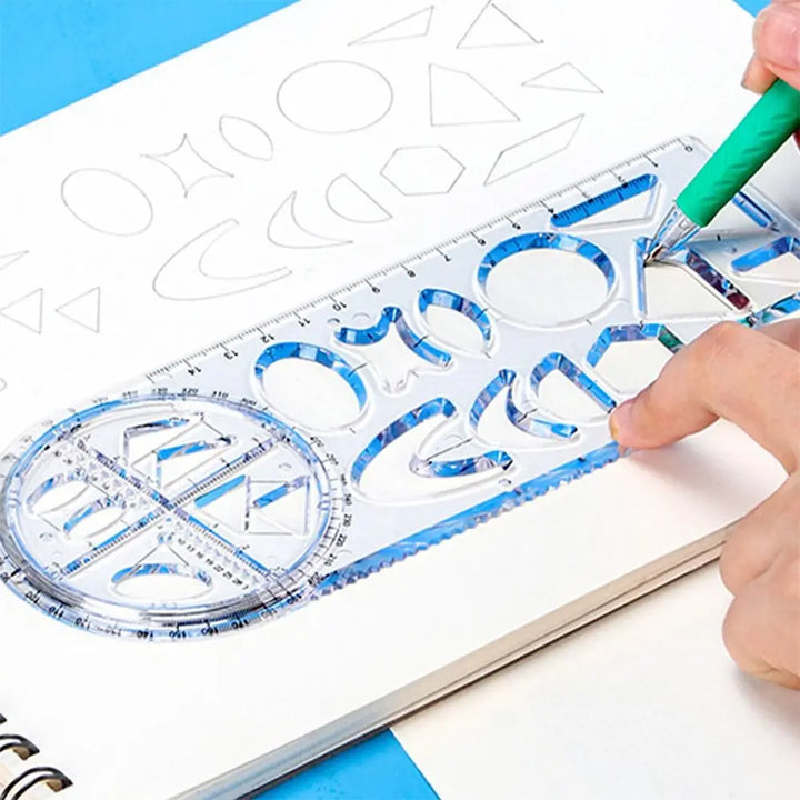 Math Genius Multi-Angle Drawing Precision Ruler | Bowlift